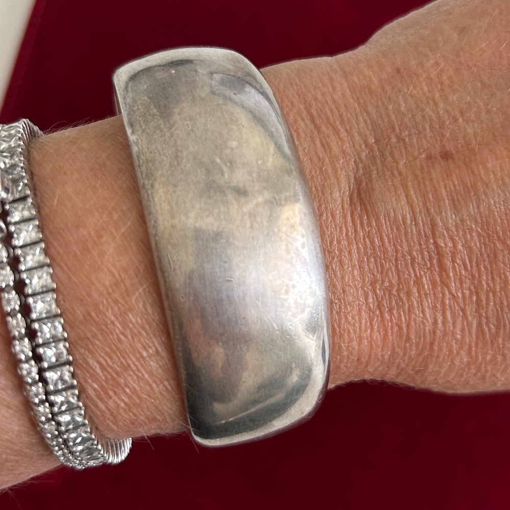 Sterling silver 925 cuff bracelet - Heirloom piece - unisex/men/women
